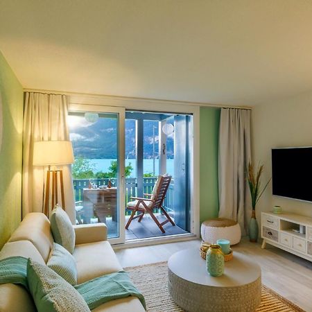 Strandhuesli Directly On Lake Thun Darligen Luaran gambar